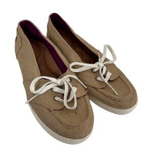 Women's Reef Bella Costas Deckhand Jute Shoes Slip-on Boat SneakerTan 7